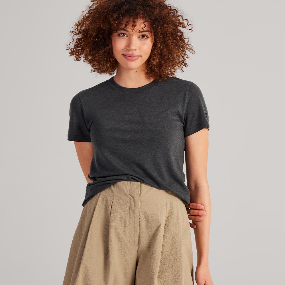 Allbirds Women's TrinoXO™ Classic Fit - T-Shirt Dark Grey - PUL985721